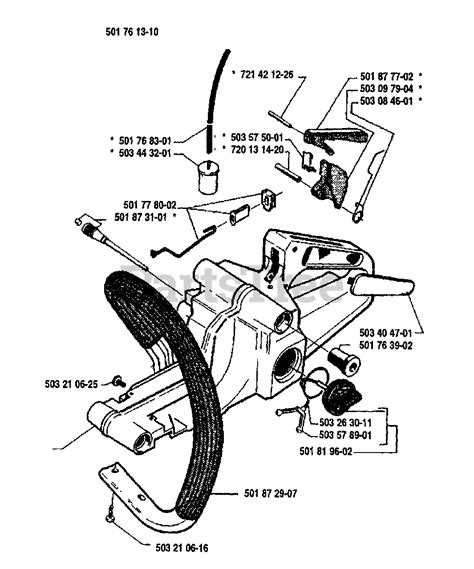 Husqvarna 55 - Husqvarna Chainsaw (1991-10) Tank Assembly/Front Handle ...