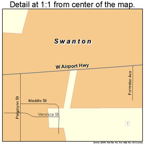 Swanton Ohio Street Map 3975896