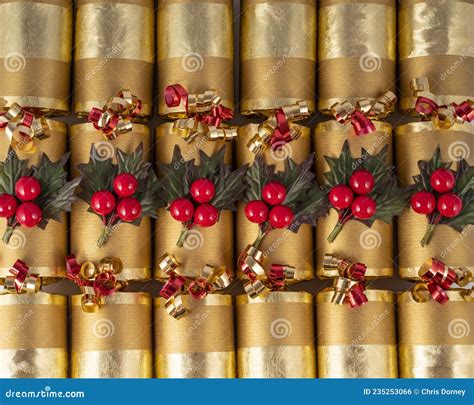 Luxury Christmas Crackers stock photo. Image of crackers - 235253066