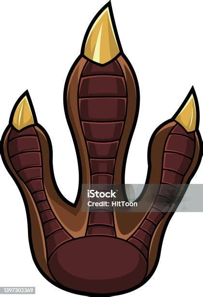 Dromaeosaur Dinosaur Paw With Claws Print Logo Design Stock ...