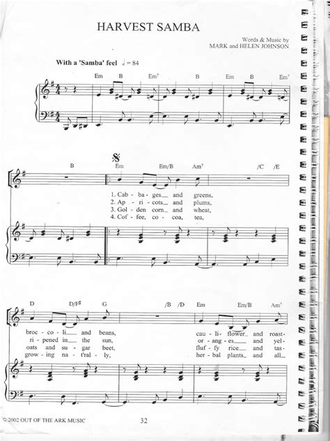 Harvest Samba Piano PDF | PDF