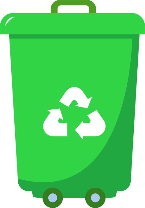 green recycle bin with recycle symbol 19081087 PNG