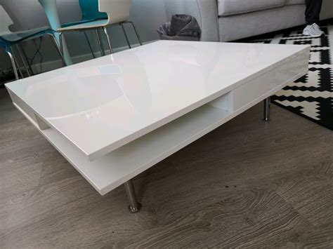 White Gloss Coffee Table Ikea / TOFTERYD Coffee table - high gloss ...