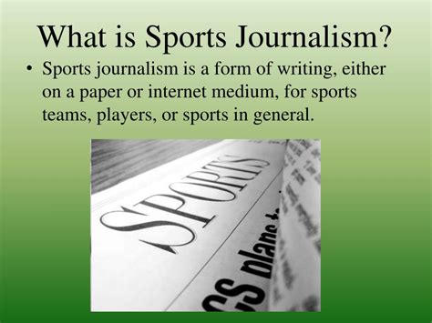 PPT - Sports Journalism Vs. Sports Broadcasting PowerPoint Presentation ...