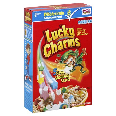 Lucky Charms Cereal, Swirled Marshmallow Charms, 16 oz (1 lb) 453 g