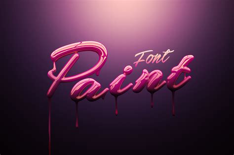 3D Paint Psd Font for Photoshop - GK Mockups Store