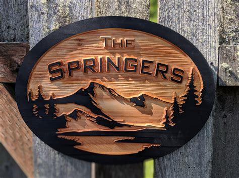 Custom Personalized Carved Name Outdoor Wood Sign - Etsy | Carved wood ...