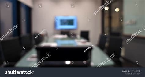 Blurred Office Meeting Room Background Product Stock Photo 2195267197 ...