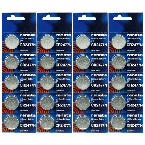 Renata CR2477N Battery 3v Lithium Coin Cell 20 Pack ...