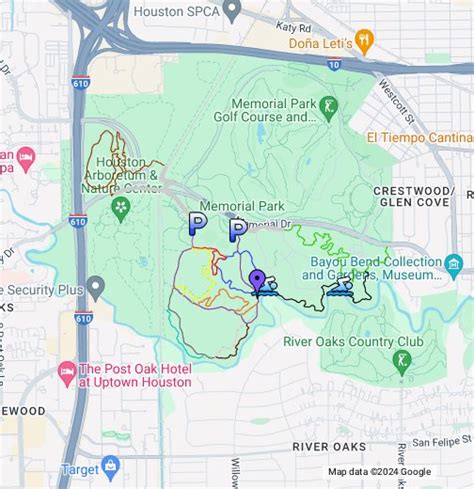 Memorial Park Houston Map – Map Vector