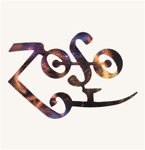 Jimmy Page of Led Zeppelin Zoso Symbol Metal Art – Mountain Metal Arts