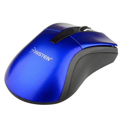 Insten Blue 2.4G Cordless 4 Keys Wireless Optical Mouse with 800 1200 ...