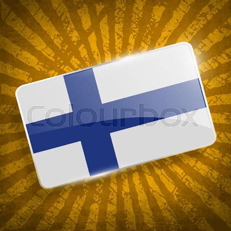 Flag of Finland with old texture. ... | Stock vector | Colourbox