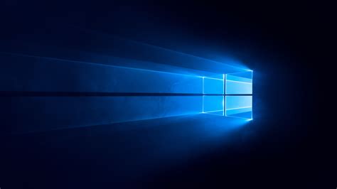 Windows 10 Wallpaper 4K, Dark, Blue background, 5K, 8K