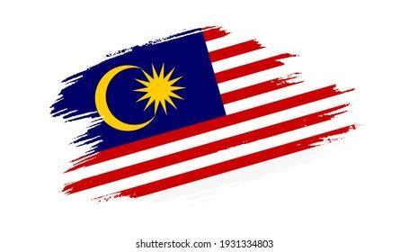 Patriotic Malaysia Flag Brush Stroke Effect Stock Vector (Royalty Free ...