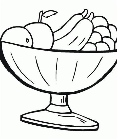 fruits bowl drawing easy - Clip Art Library