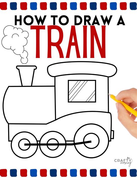 Train Drawing (Easy How to Draw Tutorial) - Crafty Morning