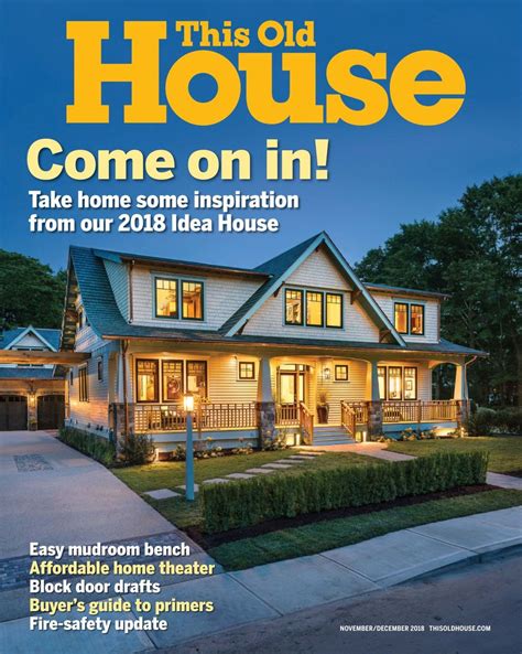 This Old House Magazine-November/December 2018 Magazine