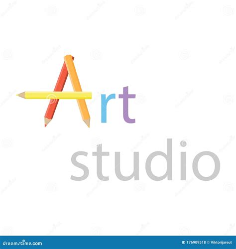 Art Studio Logo Design Element Vector Stock Illustration - Illustration ...