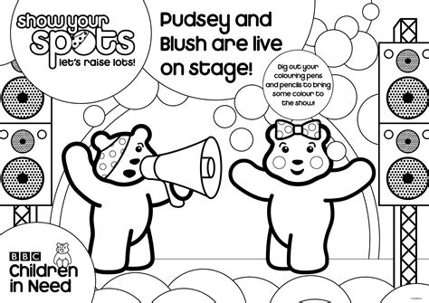 Pudsey Bear Colouring In Pictures