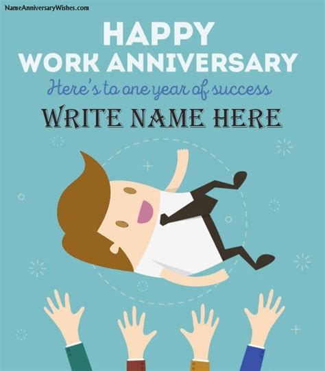 Happy 1st Year Work Anniversary Wishes - Design Talk