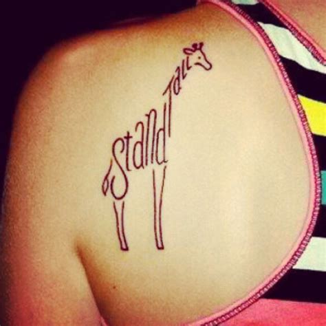 Stand tall | Typography tattoo, Giraffe tattoos, Cute tattoos