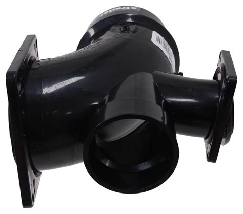 RV Sewer Elbow - 3-Way - 3" Spigot x 2" Hub x 3" and 1-1/2" Rotating ...