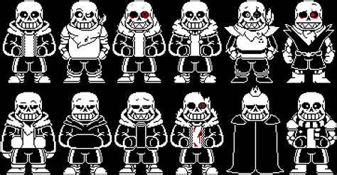 Sans Battle Sprites by flambeworm370 on DeviantArt