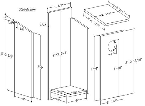 Nestbox plans for Pileated Woodpeckers, Kestrels and Screech Owls ...