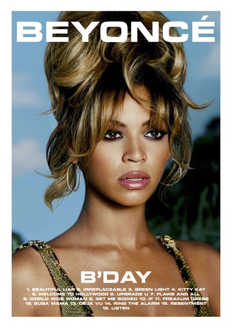 B'Day - Beyoncé // Album Poster | Music poster design, Vintage music ...