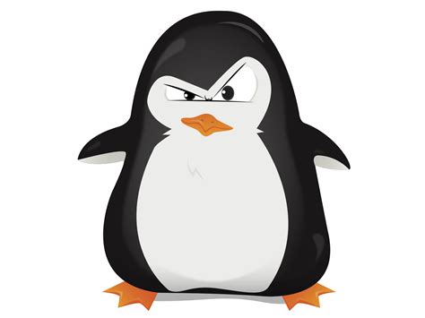 Clip art of angry Penguin free image download