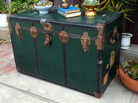 Reserved 4 Ellen Vintage Steamer Trunk Antique Trunks Chest