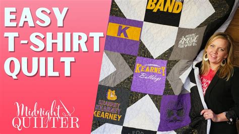 Easy T-Shirt Quilt Tutorial | Angela Walters the Midnight Quilter - YouTube