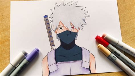 How To Draw Kakashi Hatake Anbu Cara Menggambar Anime Kakashi Hatake ...