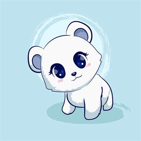 Cute polar bear cartoon illustration 9389134 Vector Art at Vecteezy