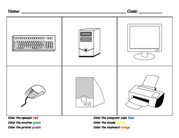 Learning the Parts of the Computer- {coloring and matching} by Aimee Bloom