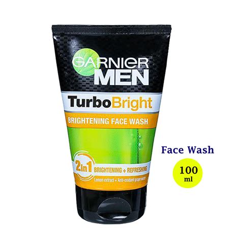 Garnier Men Turbo Bright Anti-Pollution Double Action Face Wash (100gm ...