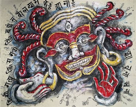 Kaal Bhairav Painting by Sanyukta Shrestha | Saatchi Art