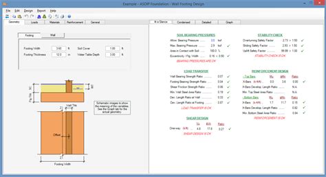 Wall Footing Design Example Using ASDIP FOUNDATION