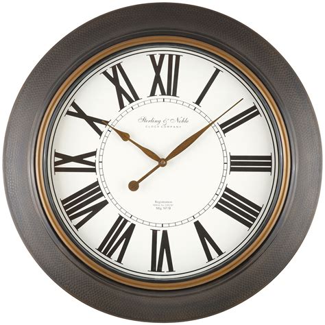 Mainstays 20" Bronze Roman Numeral Wall Clock, Bronze Finish - Walmart ...