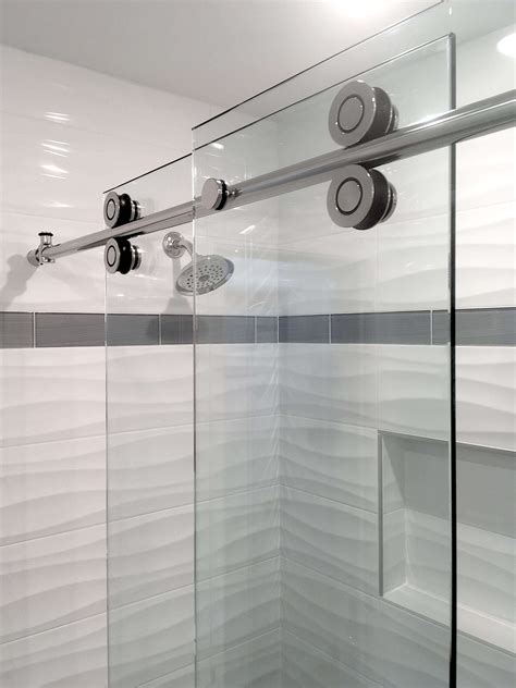 Frameless Sliding Shower Door Installation - Image to u