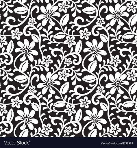 Lace floral pattern Royalty Free Vector Image - VectorStock