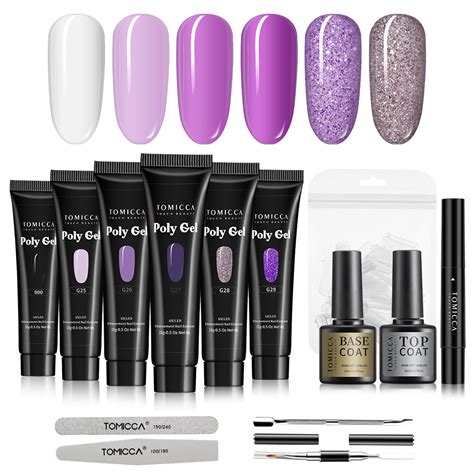 Polygel 6 Colors Starter Kit 004( Lavender) – TOMICCA