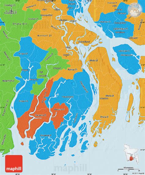 Political Map of Barisal Div