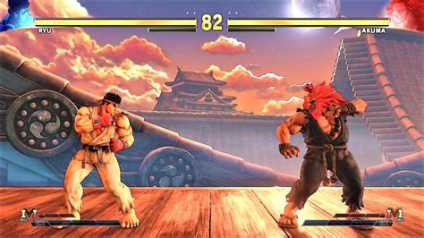 Ryu vs Akuma (Hardest AI) - Street Fighter V - YouTube