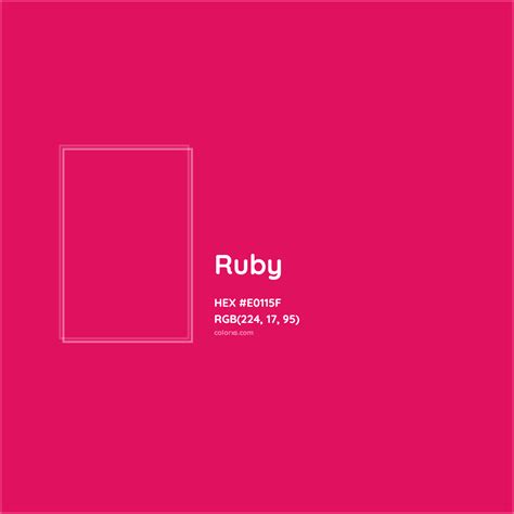 Ruby Complementary or Opposite Color Name and Code (#E0115F) - colorxs.com