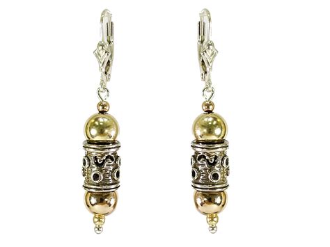 Gorgeous mixed silver and gold earrings - Yaron Morhaim