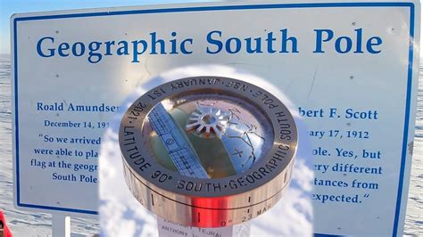 The Geographic South Pole! With the 2021 pole marker - YouTube