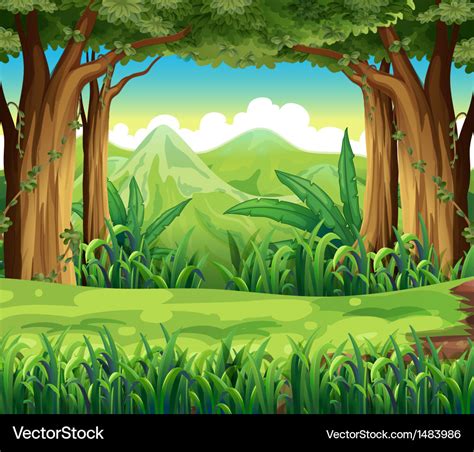 Green forest Royalty Free Vector Image - VectorStock