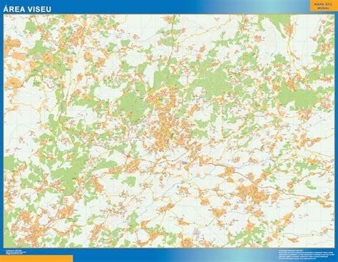 Road map Viseu Portugal | Wall maps of countries of the World